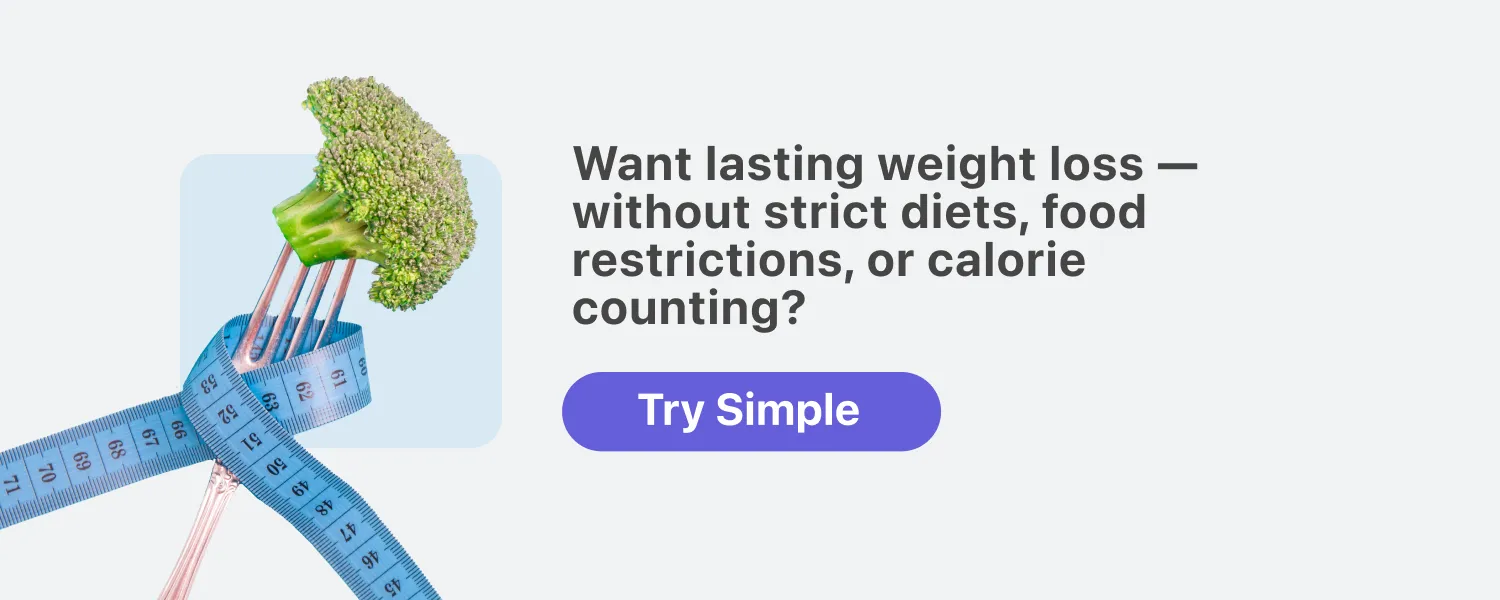 Create sustainable eating habits without restriction using Simple's
anti-diet approach and macro tracking