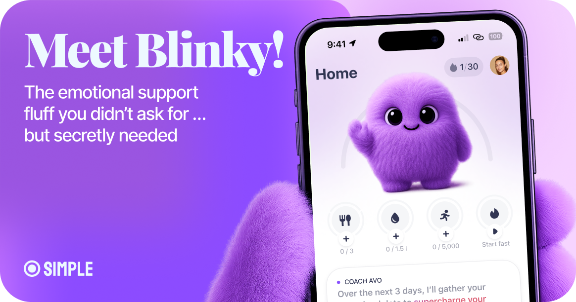 Meet Blinky. The emotional support fluff you didn't ask for … but secretly needed